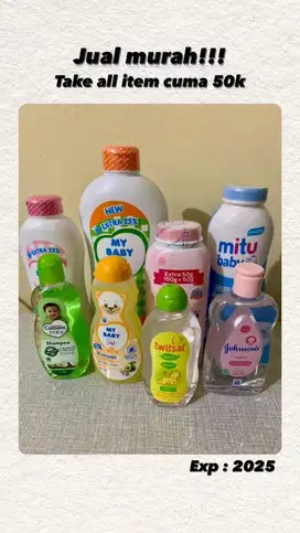 Baby powder, new all item, bedak bayi dll