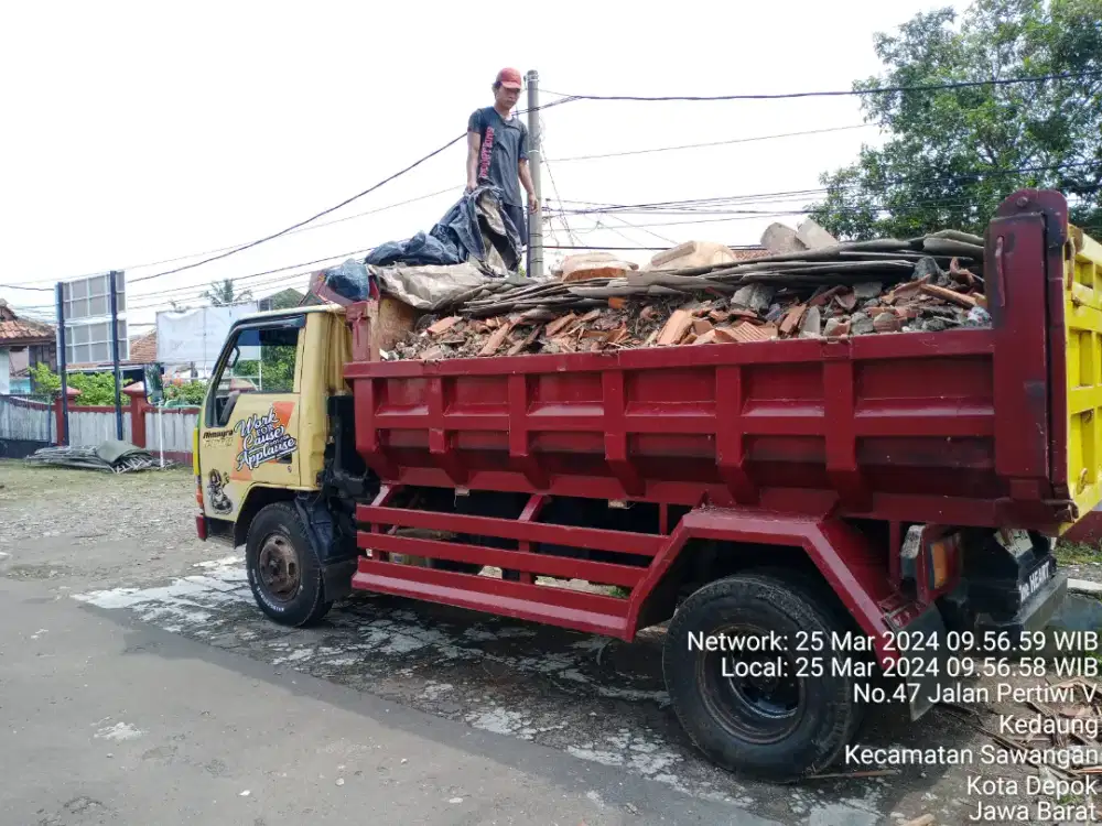 Jasa buang puing,sampah,urugan