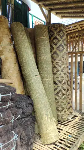 Jual bilik bambu motiv Gedeg motiv