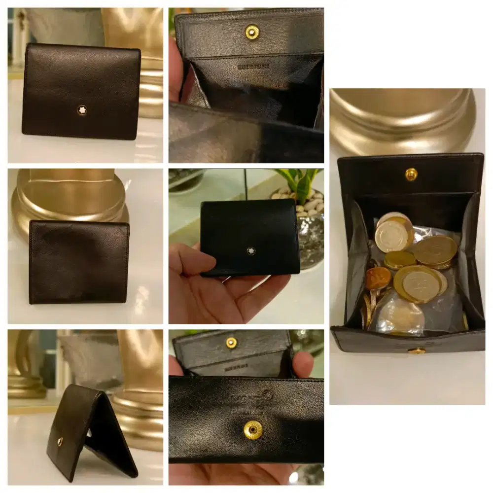 MONTBLANC COIN CASE FULL LEATHER 1000% AUTHENTIC LIKE NEW NEGO.