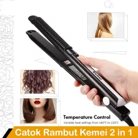 Baru merk KEMEI original catok rambut 2 in 1