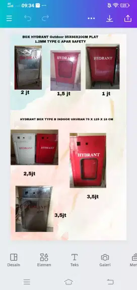 Box Hydrant dijual type C Dan type B