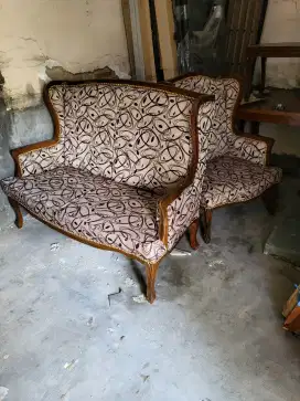 Set Kursi Tamu kayu jati sofa 211 set kayu klasik besar elegant