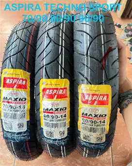 Ban Motor Matic Ring14 Aspira 70/90 80/90 90/90 Tubeles NEW FREEPASANG