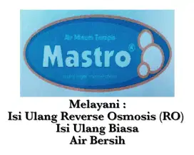 Air Minum Mastro Isi Ulang RO / Isi Ulang Biasa / Air Bersih