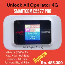 SmartCom Modem WiFi MiFi E5577 Pro Unlock Bisa Semua Kartu