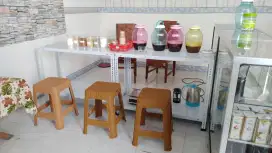 MEJA RAK BESI SIKU UKURAN 100 X 40 X 75 CM
