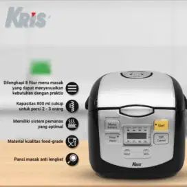 Kris digital rice cooker 800 ml penanak nasi 0.8 L anti lengket