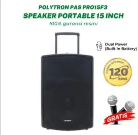 PROMO TERMURAH! SPEAKER POLYTRON PAS PRO 15F3 + MIC 2