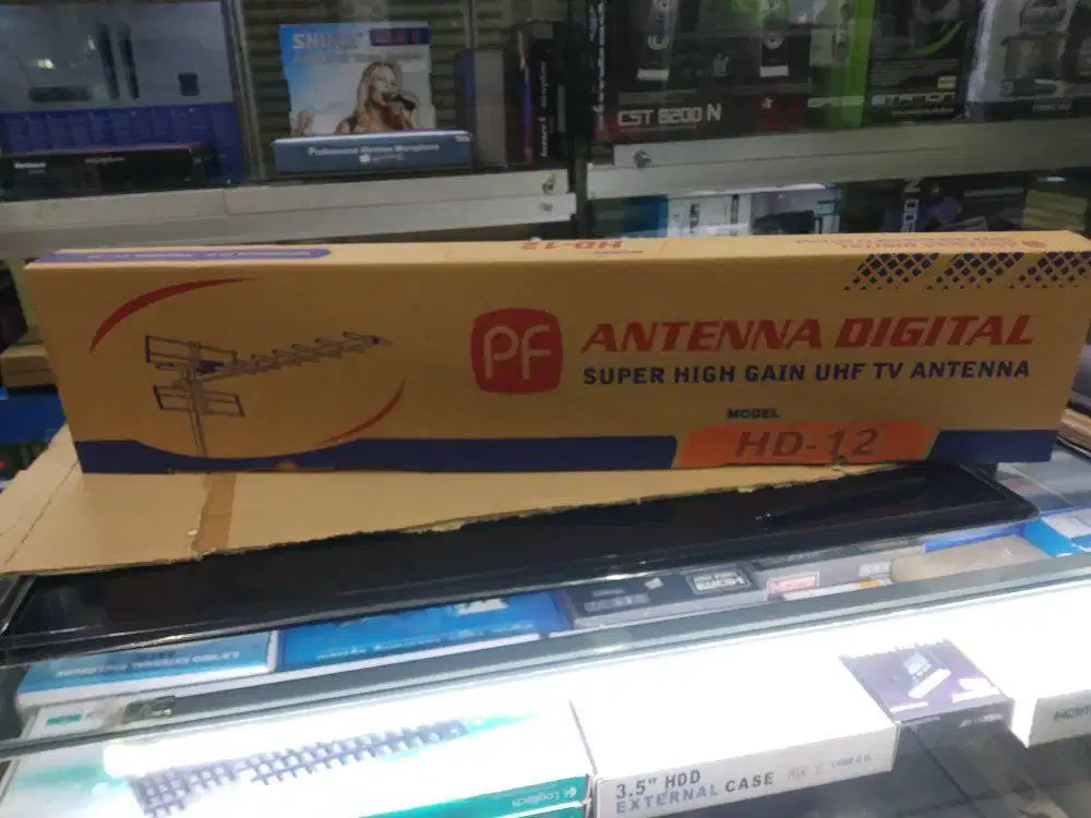 Antena Digital TV HD-12 /HD-12 Digital Free Kabel 10 Meter