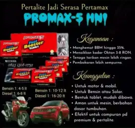 Terlaris!!! Promax-5 Penghematan BBM Motor-Mobil