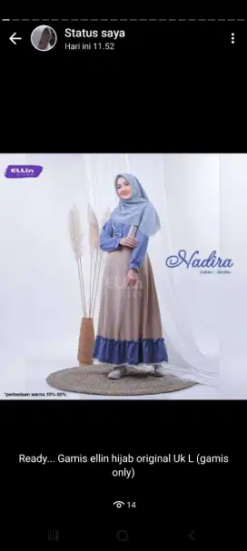 Gamis saja brand ellin hijab