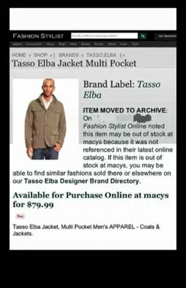 Jaket Tasso Elba Multi pocket waterproof like new!