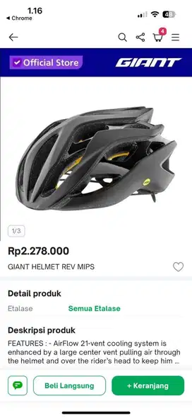 Giant Helmet Rev Mips M | Helm Sepeda Gunung Lipat Roadbike MTB