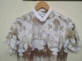 Kemeja Koko Printing Lengan Pendek Larusso Size M