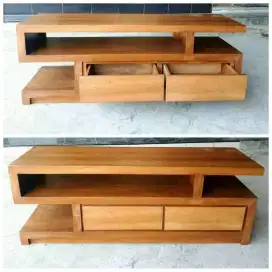 Bufet tv bufet minimalis Jepara material kayu jati solid