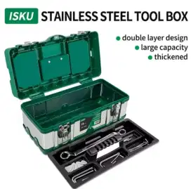 Toolbox ISKU Tools Box 18 Inci Kotak Penyimpanan Perkakas Stainless