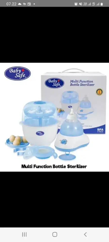 Bottle Sterilizer Babysafe Milk LB309 murah