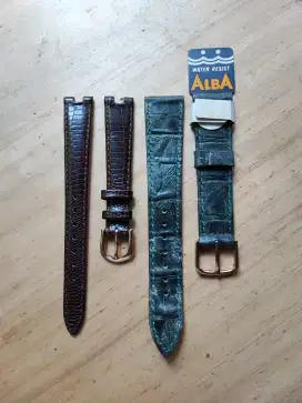 Dua Pasang Tali Strap NOS Asli Jam Tangan Wanita Alba