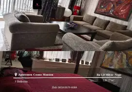 Jual Apartemen Cosmo Mansion High Floor 2BR+1 Full Furnished East View