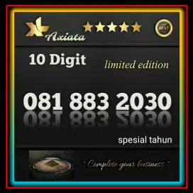 Nomor cantik angka tahun exsclusive XL 10 Digit limited edition 2030