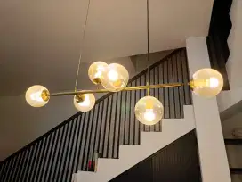 Lampu hias gantung Gold 6 ball