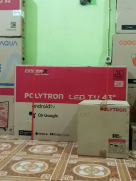 Big promo lebaran Politron TV 43 Inc Android digital TV+ Soundbar