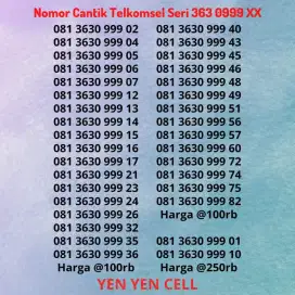 Nomor Cantik Kartu Perdana Simpati Telkomsel Seri Triple 9 Tengah 999