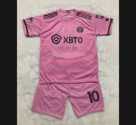 Jersey kaos baju setelan anak inter miami pink