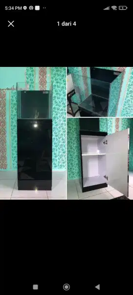 Kabinet Akuarium Laut & Tawar Sump Belakang 40x40
