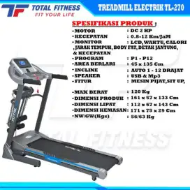 Treadmill Elektrik Automatic Incline Home gym Sepeda Statis