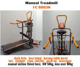 jual treadmil manual 6 fungsi