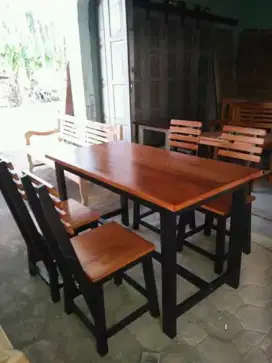 Meja kursi makan 1 set