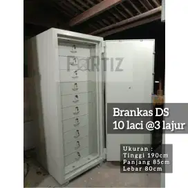 Brankas BPKB 10 Laci 3 Lajur Brangkas Toko Emas Safety Box Tahan Api