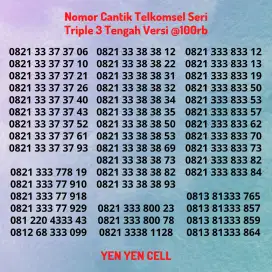 Nomor Cantik Kartu Perdana Telkomsel Simpati Seri Triple 3 / 333 Murah