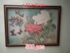 Puzzle + Pigura 500 , 1000 , 1500 , 2000 pcs puzle puzel hiasan