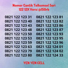 Nomor Cantik Kartu Perdana Telkomsel Simpati Seri Urut 122 123 / 124