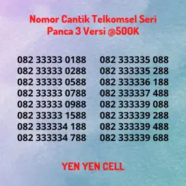 Nomor Cantik Kartu Perdana Telkomsel Seri Panca 3 / 33333 Tengah XX88