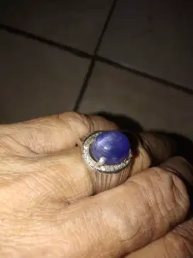 Batu batu Saphire Biru serat kapas ll Cincin blue saphire