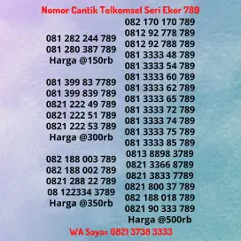 Nomor Cantik Kartu Telkomsel Simpati Seri Ekor Ujung Urut 789 Belakang