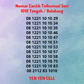 Nomor Cantik Kartu Perdana Telkomsel Simpati Seri 1221 1010 Belakang