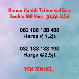 Nomor Cantik Super Telkomsel Simpati Seri Double 188 188 / 188188 Rapi