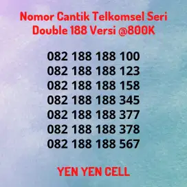 Nomor Cantik Telkomsel Simpati Seri Makassar Sulawesi Double 188 188