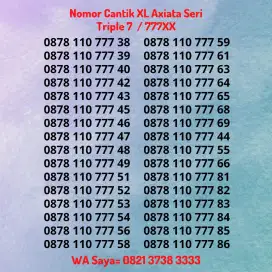 Nomor Cantik Kartu Perdana XL Axiata Seri Triple 7 / 777 Tengah Murah