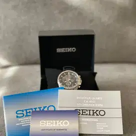 Seiko SSB325P1 Chronograph Motosportz Man Black Dial Resin Strap