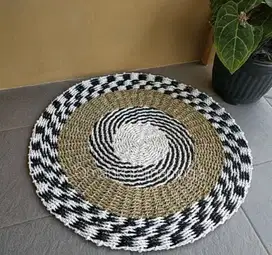 Karpet anyaman/karpet bulat/rug seagrass/floor mat/karpet lantai