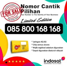 Nomor cantik indosat double 168 168