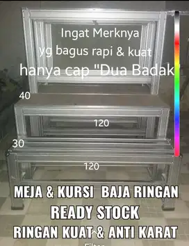Kursi & Meja Baja Ringan serba guna Kuat,Tahan Air, Ringan, Anti rayap