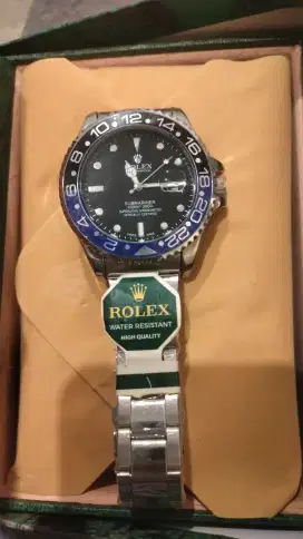 JAM TANGAN PRIA ROLEX GMT MASTER II RANTAI ASLI