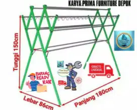 Jemuran Pakaian Aluminium+ gantungan baju kuat, awet 400rb free ongkir